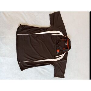Mens Cleveland Browns NFL Team Apparel Short Sleeve Golf Polo Shirt L Large